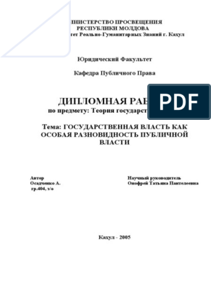 Курсовая работа по теме Государственная власть